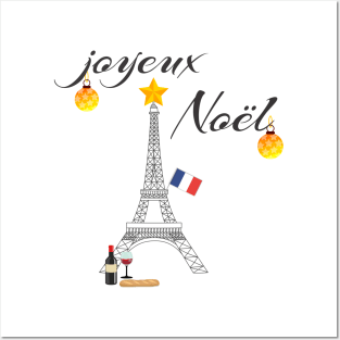 Joyeux Noel French Christmas Posters and Art